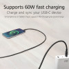 ACT Καλώδιο φόρτισης/δεδομένων USB 2.0 60W USB-C σε USB-C, μαύρο, 2m (AC3083)