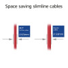 ACT Κόκκινο 1m LSZH S/FTP CAT6A Slimline καλώδιο patch Snagless RJ45 (DB7501)