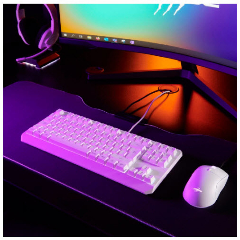 uRage Exodus 220 TKL gaming πληκτρολόγιο, ενσύρματο, λευκό