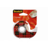3M Scotch Crystal Clear Κολλητική ταινία με χειροκίνητο dispenser, 19 mm x 15 m, διαφανές, ελαφρύ και αθόρυβο, 1 ρολό 6-1915D