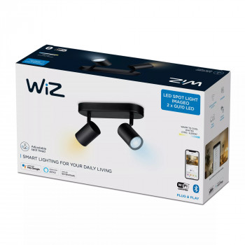 WiZ IMAGEO Spot φωτιστικό οροφής Tunable White 2x5W μαύρο μεμονωμένη συσκευασία