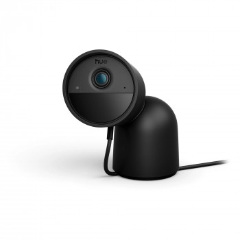 Philips Hue Secure Ενσύρματη κάμερα με βάση, 2K Ανάλυση βίντεο, Μαύρο