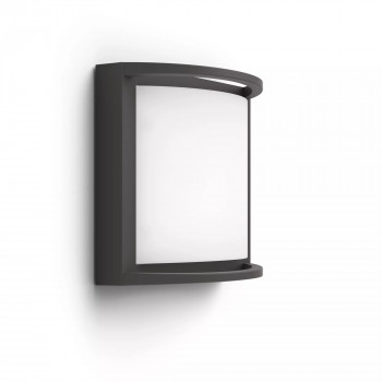 Philips Outdoor Ultra-Efficient Samondra Φωτιστικό τοίχου 3,8W, 2700 Kelvin Ανθρακί