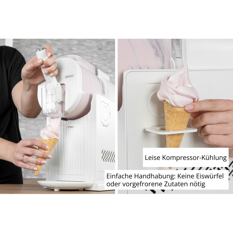Unold 48965 Sofia Μηχανή slush και παγωτού soft 2 σε 1, 1,5L, 150W, 5 προγράμματα, Μαύρη
