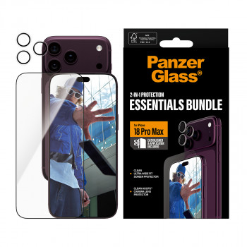 PanzerGlass 2-in-1 Essentials Bundle Μεμβράνη προστασίας οθόνης & προστασία φακού κάμερας για iPhone 18 Pro Max