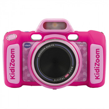 VTech Kidizoom Duo FX ροζ ψηφιακή φωτογραφική μηχανή με διπλό φακό, 5MP, έγχρωμη LCD 2,4 ιντσών, παιχνίδια, υποδοχή microSD, USB, 4x AA 80-519954