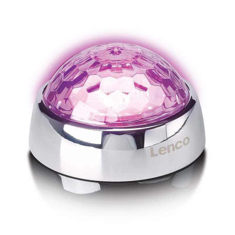 Lenco TTA-080SI Σταθεροποιητής δίσκου με RGB-Discolight, 250 g, Ασημί