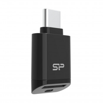 Silicon Power C200 USB-C 3.2 αναγνώστης καρτών microSD - μαύρο