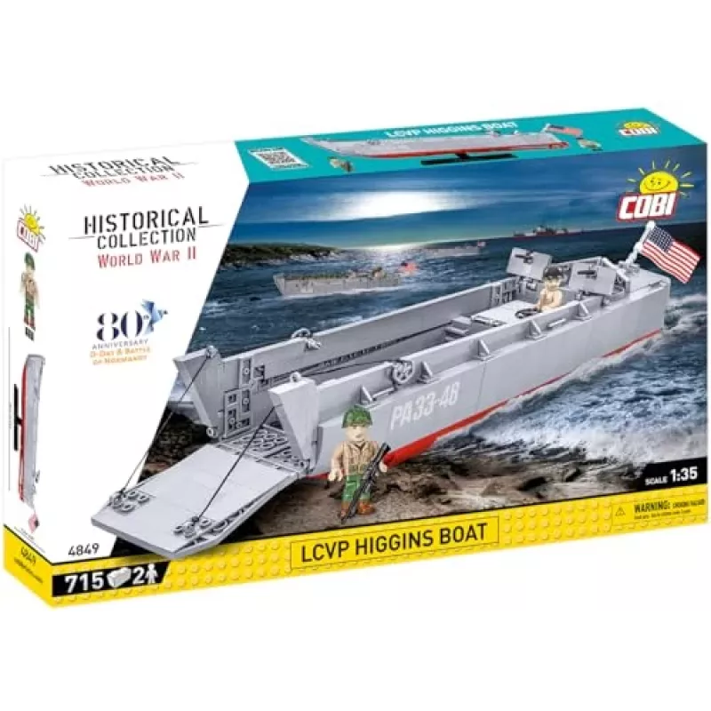 Σετ δόμησης Cobi LCVP Higgins Boat 715 τεμάχια ηλικία 8+