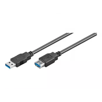 Wentronic Goobay Καλώδιο επέκτασης USB 3.0 SuperSpeed, Μαύρο, 5 m - USB 3.0 αρσενικό (Type A) > USB 3.0 υποδοχή θηλυκή (Type A) (95726)