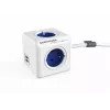 Allocacoc 2402BL/FREUPC Πολύπριζο 1,5 m 4 πρίζες AC Εσωτερικού χώρου Μπλε, Λευκό