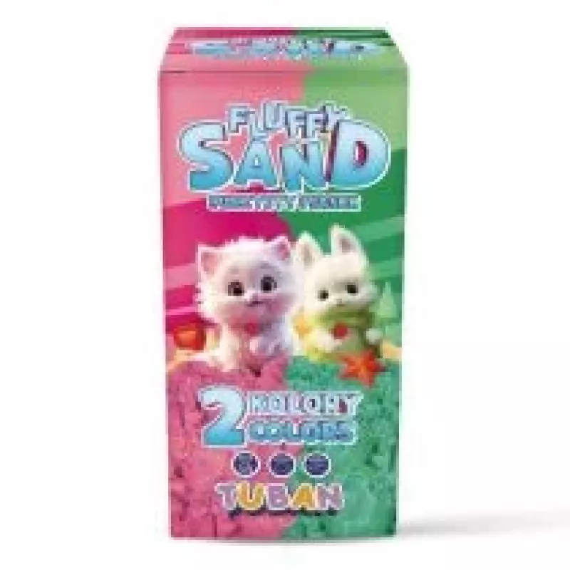 Σετ Fluffy Sand 2x70g ροζ/πράσινο TUBAN