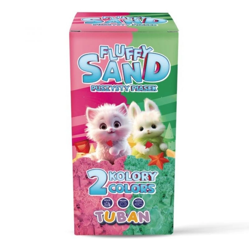 Σετ Fluffy Sand 2x70g ροζ/πράσινο TUBAN
