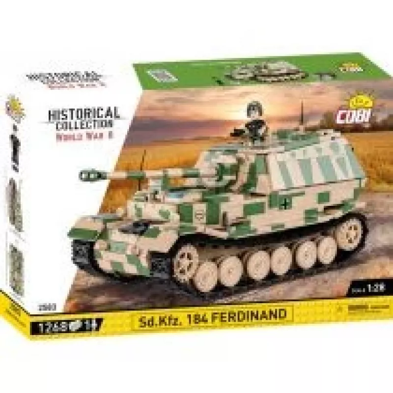 Cobi Historical Collection WWII SD. Όχημα. Ferdinand Άρμα, Πολύχρωμο