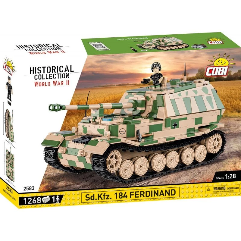 Cobi Historical Collection WWII SD. Όχημα. Ferdinand Άρμα, Πολύχρωμο