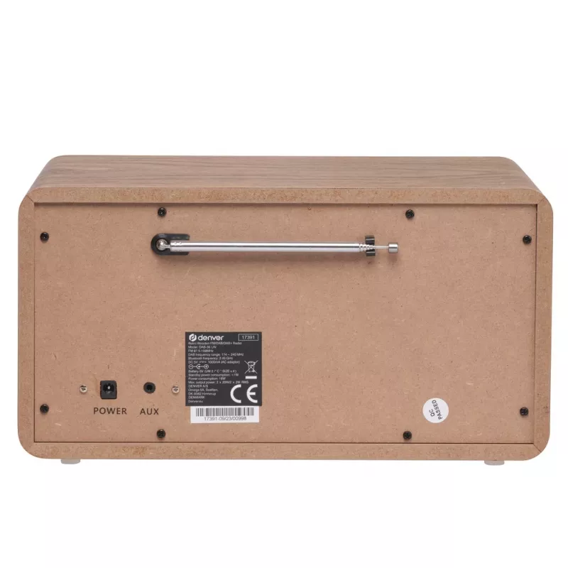 Φορητό ραδιόφωνο Denver DAB-36LW ψηφιακός δέκτης DAB+ 5W LCD