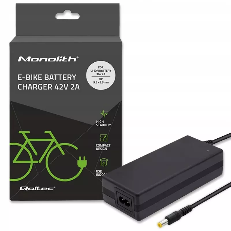 Qoltec 50761 Φορτιστής για μπαταρίες E-Bike 36V | 42V | 2A | 5,5*2,5