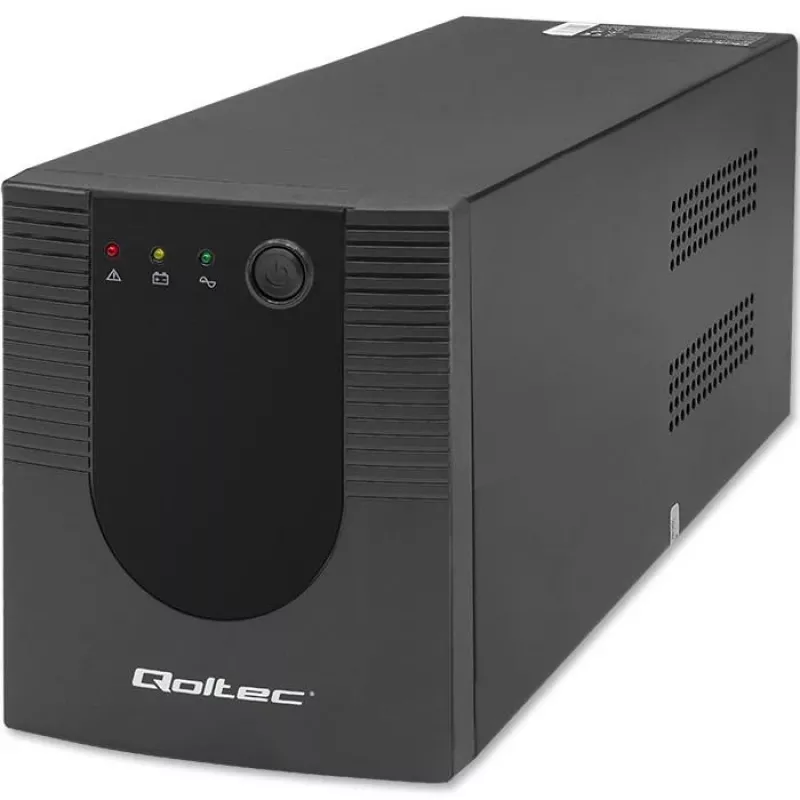 Qoltec Monolith 53775 UPS Line-Interactive, 1200 VA (1,2 kVA) / 720 W, AVR, 4 πρίζες AC, μαύρο