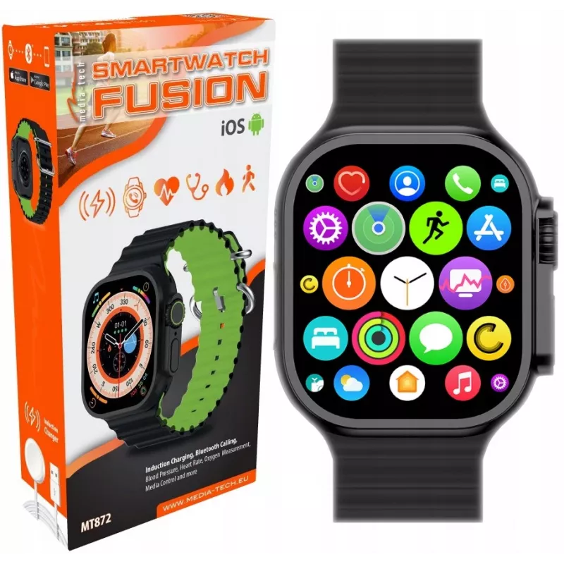 Smartwatch Fusion MT872 Bluetooth Calling Παλμός Πίεση αίματος Οξυγόνο αίματος