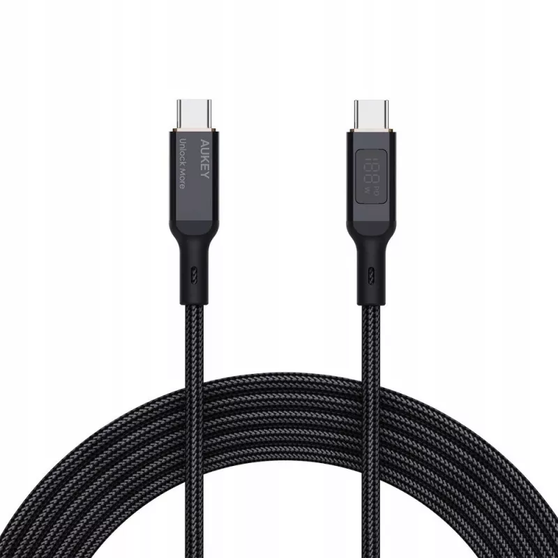 AUKEY CB-MCC102 καλώδιο USB 1,8 m USB-C μαύρο 480 Gbit/s