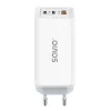 Τροφοδοτικό SAVIO LA-07 GaN 65W, USB, QC4.0+, PD 3.0, Λευκό