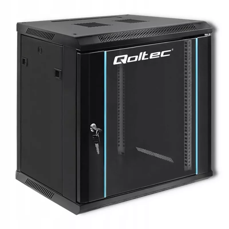 Ράφι rack 19 inch QOLTEC 54464 12U 600x635x450 μαύρο