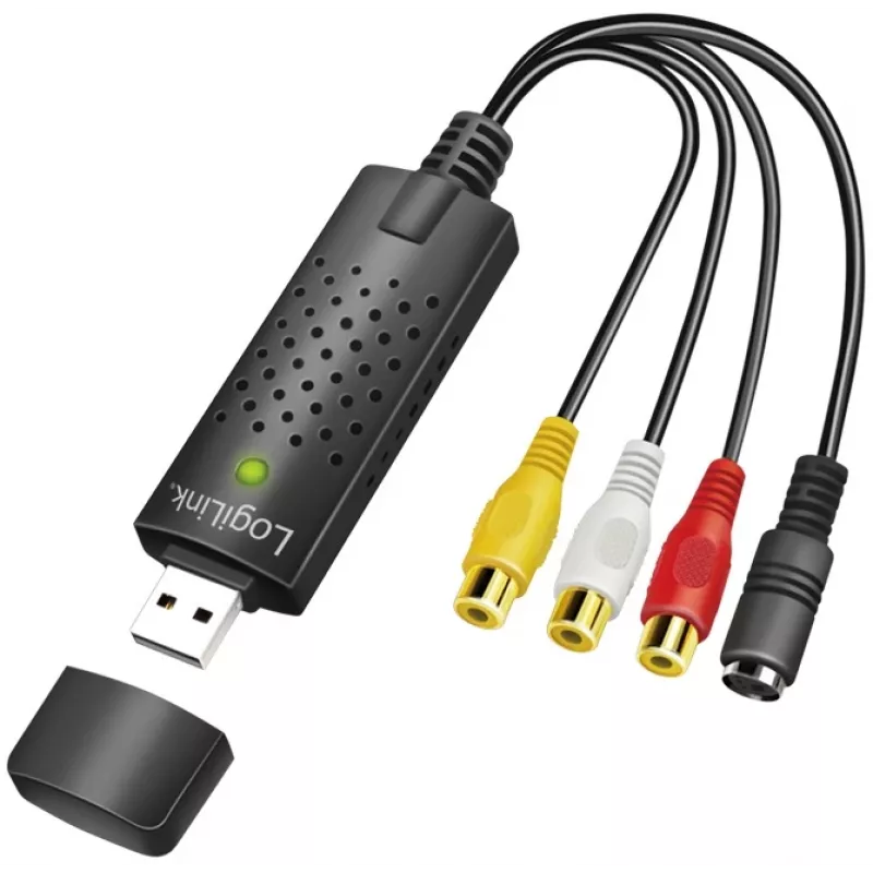 LogiLink USB 2.0 a/V Grabber. USB a/M σε 3xCinch + MiniDIN5/F. Μαύρο