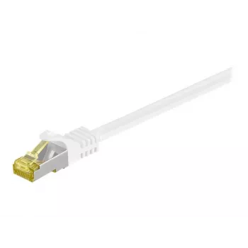 Καλώδιο δικτύου Wentronic Goobay Cat.7 Patch cable, S/FTP (PiMF), Λευκό, 0,25 m - LSZH χωρίς αλογόνα, Χαλκός, Βύσμα RJ45 (91089)