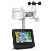 Bresser 7002580 Weather Center 5-in-1 ψηφιακός μετεωρολογικός σταθμός Wi-Fi με επαγγελματικό αισθητήρα, οθόνη 5,7″, ρεύμα δικτύου, μαύρος