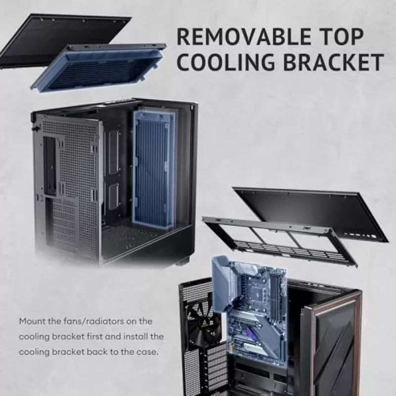 Antec 0-761345-10133-2 Κουτί υπολογιστή Midi Tower Μαύρο Ξύλο