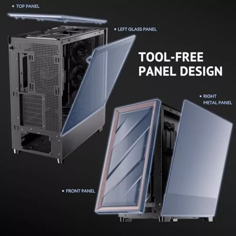 Antec 0-761345-10133-2 Κουτί υπολογιστή Midi Tower Μαύρο Ξύλο