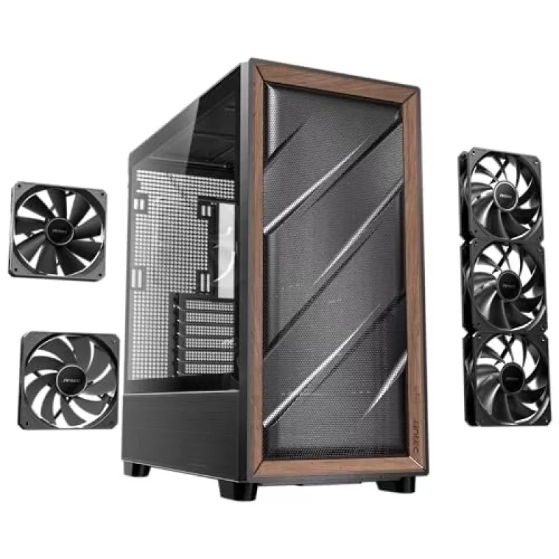 Antec 0-761345-10133-2 Κουτί υπολογιστή Midi Tower Μαύρο Ξύλο