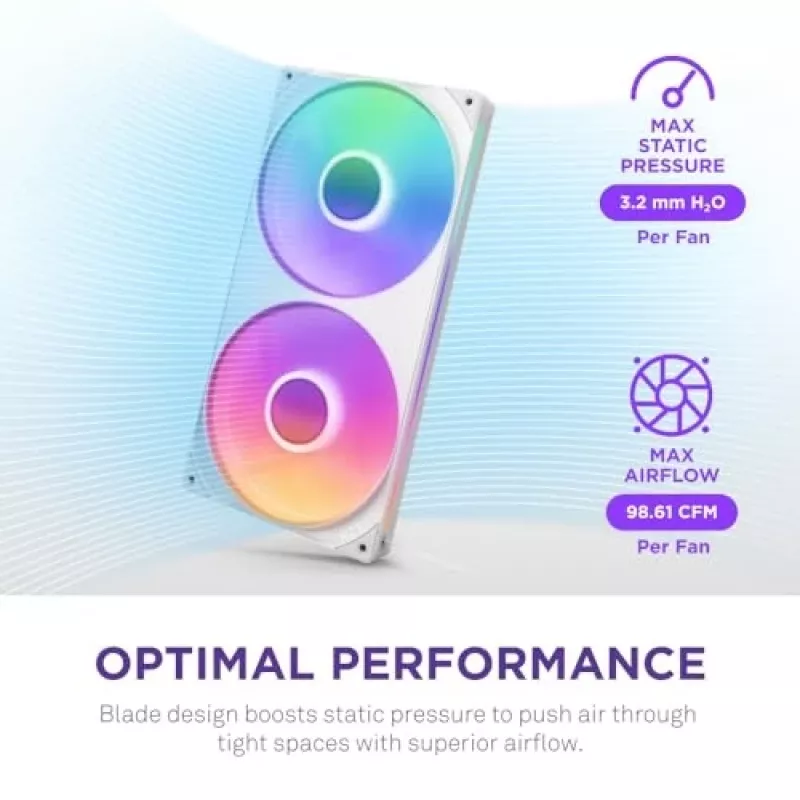 Ανεμιστήρας NZXT RF-U28HF-W1 140mm 2000 U/min 98.61 CFM Λευκό