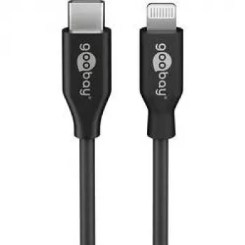 Goobay 39447 Καλώδιο φόρτισης και συγχρονισμού USB-C σε Lightning, MFi, 2 m, μαύρο