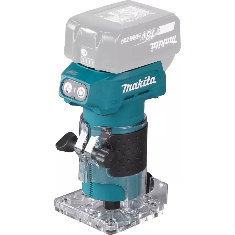 DRT52Z Makita 18V LXT μπαταρίας brushless ρούτερ 6 mm (1/4 ίντσες) - βασική μονάδα