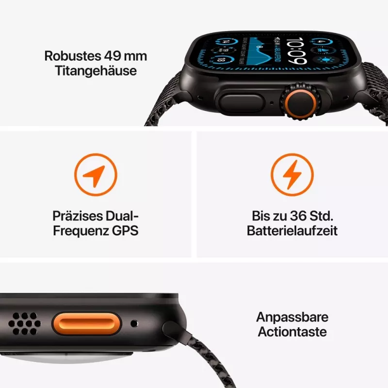 Apple Watch Ultra 2 - 49 mm - μαύρο τιτάνιο