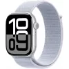 APPLE Watch Series 10 GPS 46 mm ασημί θήκη αλουμινίου με Blue Cloud Sport Loop