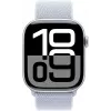 APPLE Watch Series 10 GPS 46 mm ασημί θήκη αλουμινίου με Blue Cloud Sport Loop