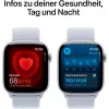 APPLE Watch Series 10 GPS 46 mm ασημί θήκη αλουμινίου με Blue Cloud Sport Loop