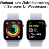 APPLE Watch Series 10 GPS 46 mm ασημί θήκη αλουμινίου με Blue Cloud Sport Loop