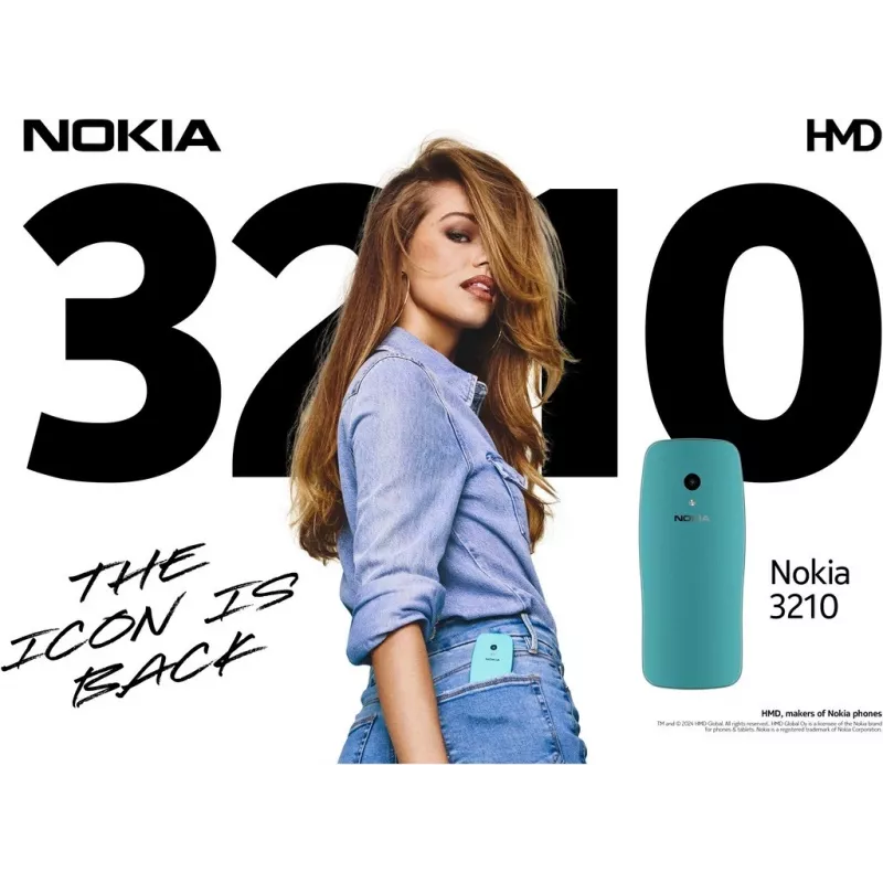 Nokia 3210 6,1 cm (2.4 inch) Μπλε Τηλέφωνο Λειτουργιών (1GF025CPJ2L06)