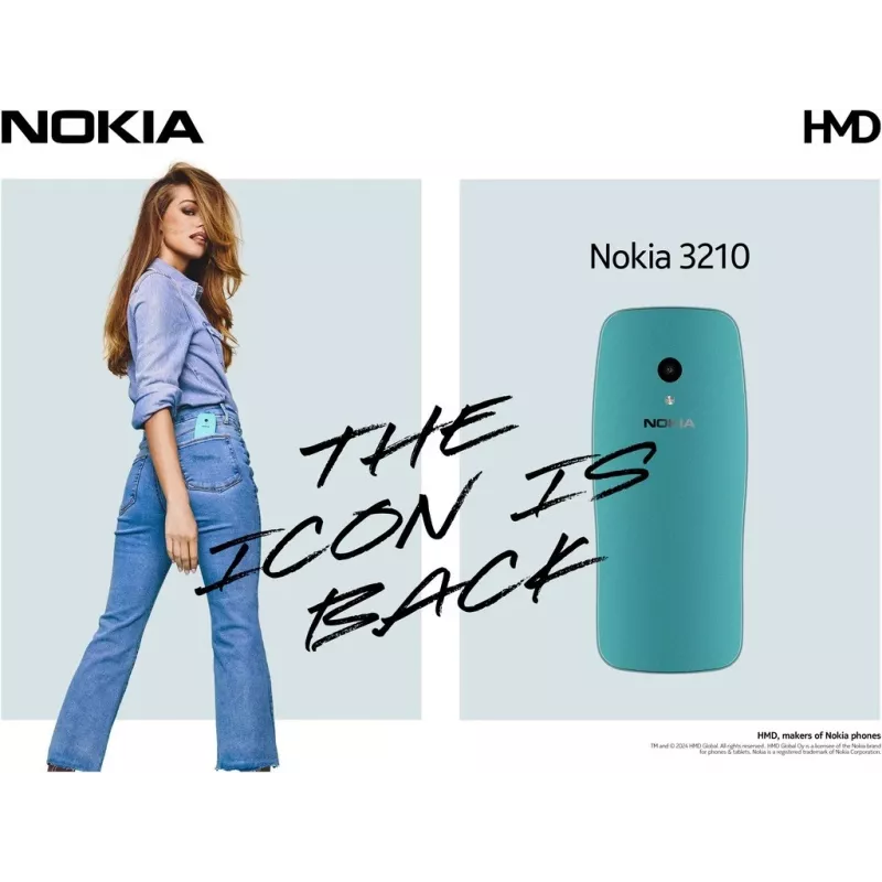 Nokia 3210 6,1 cm (2.4 inch) Μπλε Τηλέφωνο Λειτουργιών (1GF025CPJ2L06)