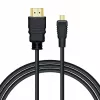 Καλώδιο Savio CL-40/M HDMI (M) - micro HDMI (M) με Ethernet, 2m, μαύρο