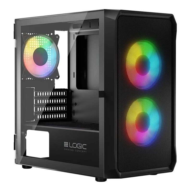 Κουτί υπολογιστή Logic Concept Portos Mini ARGB Micro ATX Μαύρο