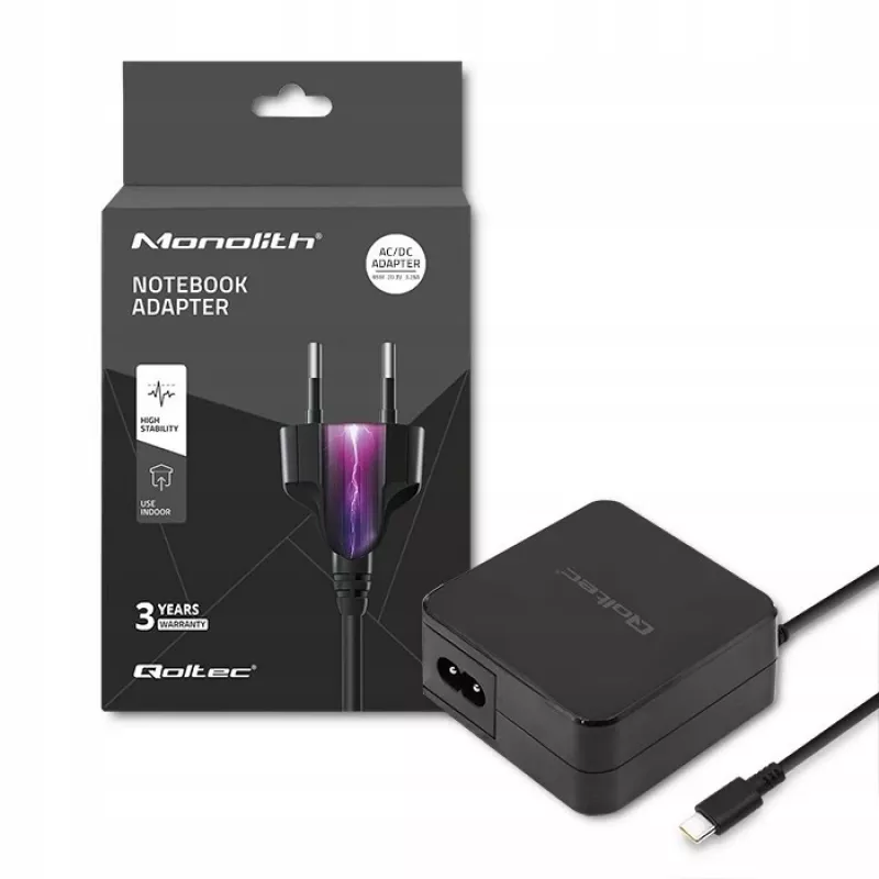 Qoltec 51027 φορτιστής | 65W | 5-20,3V | 2-3,25A | USB Type-C | PD