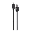 Gembird CCDB-mUSB2B-AMLM-6 καλώδιο USB-A σε Lightning, πλεκτό βαμβακερό, μεταλλικοί σύνδεσμοι, USB 2.0, 1,8 m, μαύρο
