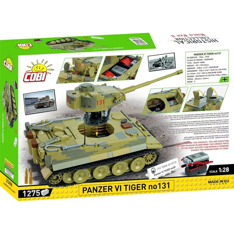 Σετ κατασκευής COBI Panzer VI Tiger no131 1275 τεμάχια