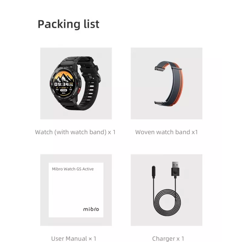 Smartwatch MiBro GS Active Ασημί
