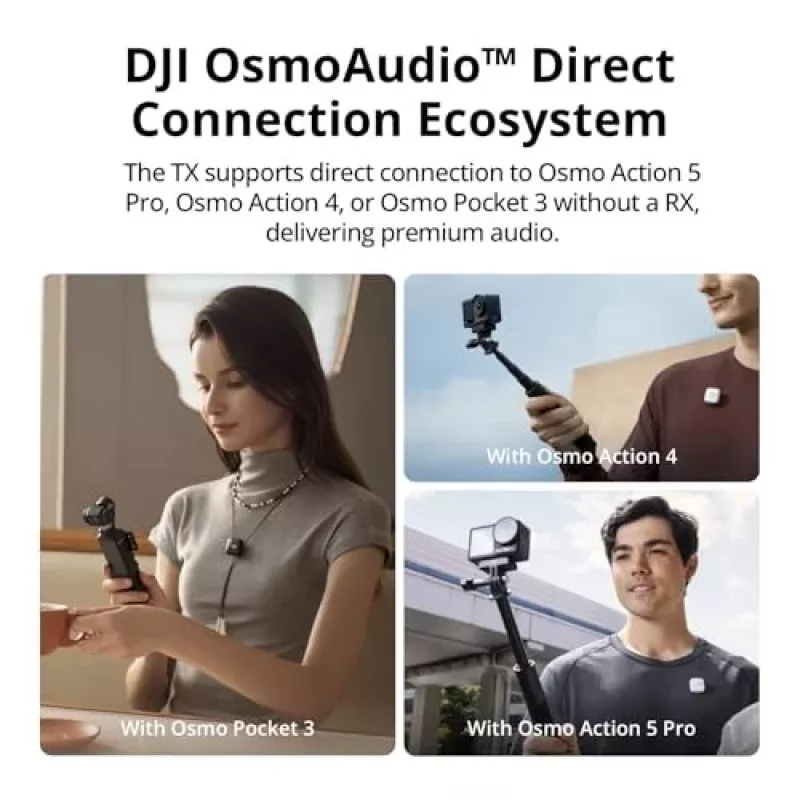 DJI Mic Mini (2 TX + 1 RX + Θήκη φόρτισης) Ασύρματο κιτ μικροφώνου - σκούρο γκρι