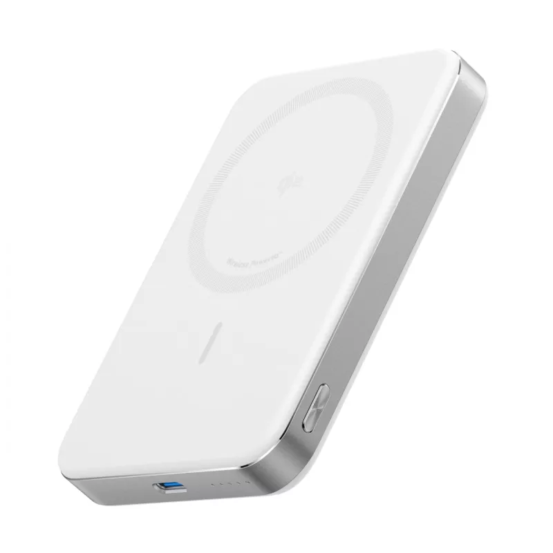 Power Bank Anker MagGo 10K μαγνητικό ασύρματο λευκό, λευκό